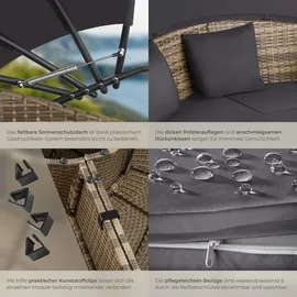 Tectake Sonneninsel Rattan natur