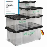 Novatool Novaliv 7 tlg Sparset Aufbewahrungsboxen mit Deckel 1x45