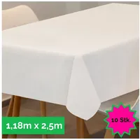 Sensalux Tischdecke, abwaschbar, Vorteilspack, 10 Stück, 1,18m x 2,5m,