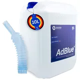BAUER BLUE – Adblue – 10 Liter Kanister mit Flex-Ausgießer – für Diesel Motoren – Herstellung nach ISO 22241 – Premium Harnstofflösung – Made in Germany – Optimale SCR-Abgasnachbehandlung