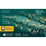 Lumineo Lichterkette Compact 350 LED klassisch warm 7,5 m grün - Grün