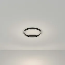 Maytoni Moderne Deckenleuchte Rim Schwarz aus Aluminum LED Energieeffizient 25W für Küche, Schlafzimmer, Wohnzimmer, Esszimmer, Lobby