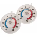 SIDCO Kühlschrankthermometer 2 Thermometer für Kühlschrank analog zur Aufhängung