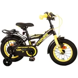 Volare Kinderfahrrad Thombike für Jungen 12 Zoll Kinderrad in Schwarz Gelb