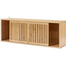 [en.casa] Wandregal Ypäjä 93 x 20 x 33 cm Bambus/beige