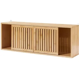 [en.casa] Wandregal Ypäjä 93 x 20 x 33 cm Bambus/beige