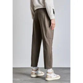 STREET ONE Cargohose Jersey Slim Fit Braun 42 28