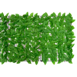 vidaXL Sichtschutzmatte mit Grünen Blättern 200 x 75 cm