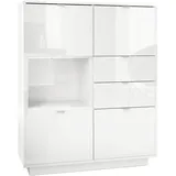 Vladon Highboard Metro 103 x 123 x 37,5 cm weiß