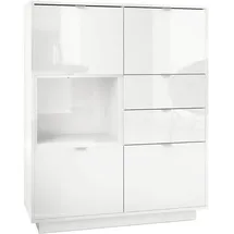 Vladon Highboard Metro 103 x 123 x 37,5 cm weiß