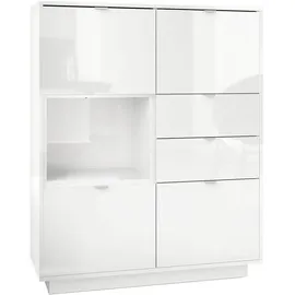 Vladon Highboard Metro 103 x 123 x 37,5 cm weiß