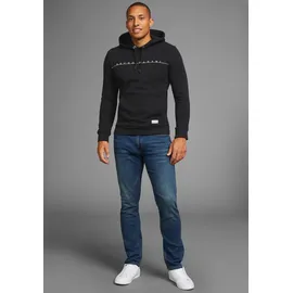 Bruno Banani Hoodie mit modernem Logodruck Blau/Schwarz M