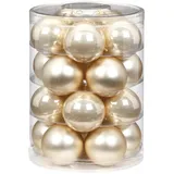 MAGIC by Inge Magic Weihnachtskugeln Glas 6cm, 20 STK. Christbaumkugeln, Farbe: Perle - Champagner Opal matt