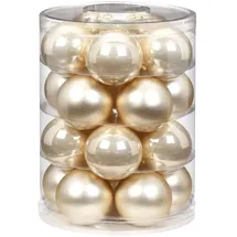 MAGIC by Inge Magic Weihnachtskugeln Glas 6cm, 20 STK. Christbaumkugeln, Farbe: Perle - Champagner Opal matt