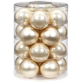 MAGIC by Inge Magic Weihnachtskugeln Glas 6cm, 20 STK. Christbaumkugeln, Farbe: Perle - Champagner Opal matt