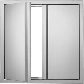 Vevor Grill-Zugangstür 610 x 610 mm Edelstahl silber