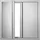 Vevor Grill-Zugangstür 610 x 610 mm Edelstahl silber