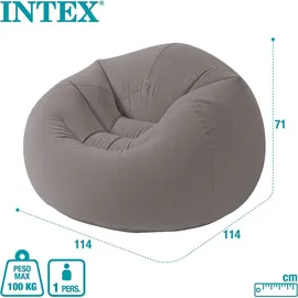 Intex Luftsessel Beanless Bag Chair grau