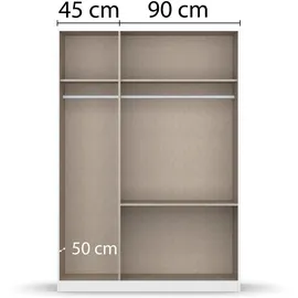 Rauch Drehtürenschrank Joel 136 x 197 x 54 cm Weiß