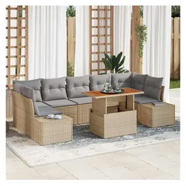 vidaXL Garten Sofa Set 8-tlg. Beige/Grau