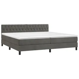 vidaXL Boxspringbett 200 x 200 cm Dunkelgrau