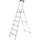 HAILO Stufenleiter L40 Easyclix Silber 6 Stufen 51 x 206 cm