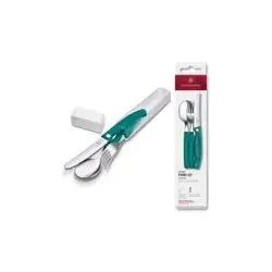 Victorinox Picknick Set 3-teilig | Messer, Gabel & Löffel für unterwegs | Praktisch & kompakt Grün