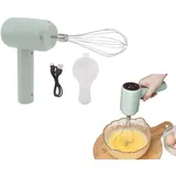 Elektrischer Handmixer, Automatischer, über USB Wiederaufladbarer Kabelloser Handmixer Zum Backen von Kuchen, Sahne, Tragbar Und Leistungsstark, Inklusive USB-Kabel, Ideal Für Hobbybäcker(Helles Cyan)