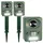 ExBuster Ultraschall-Solar-USB-Tierschreck, Blitzlicht, PIR-Sensor,IP44