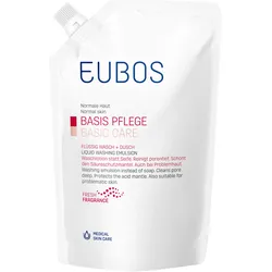 Eubos BASIS PFLEGE Flüssig Wasch + Dusch rot Nachfüllbeutel