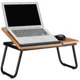 Relaxdays Laptoptisch mit neigbarer Arbeitsfläche natur