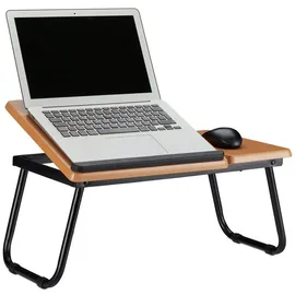 Relaxdays Laptoptisch mit neigbarer Arbeitsfläche natur