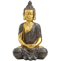 Dehner Polyresin-Buddha, 32 x 22.5 x 52.5 cm, Polyresin, gold