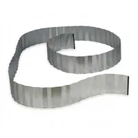 Relaxdays Rasenkante 500 x 16 cm 2 Stück Silber