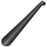 Dresmannst OIATAIO Premium Schuhlöffel, lang, 41 cm, Edelstahl-Schuhlöffel, Schwarz, 200 g