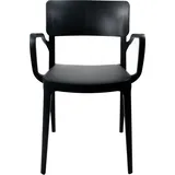 Essentials Gartenstuhl ESSENTIALS "Wing", schwarz, B:54cm H:82cm T:55cm, Kunststoff, Polypropylen, Stühle, Gartenstuhl, schwarz, Stapelstuhl Kunststoff