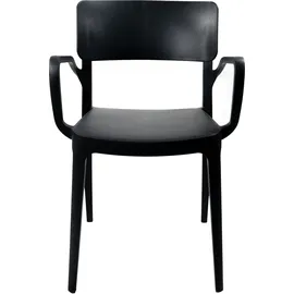 Essentials Gartenstuhl ESSENTIALS "Wing", schwarz, B:54cm H:82cm T:55cm, Kunststoff, Polypropylen, Stühle, Gartenstuhl, schwarz, Stapelstuhl Kunststoff