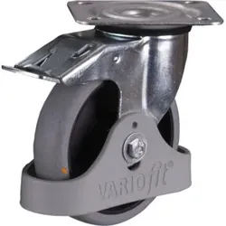 VARIOfit Bremsrolle 125 x 32 mm grau elektrisch leitfähig