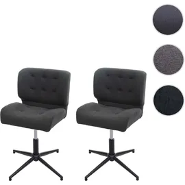 Mendler Drehstuhl HWC-H42 Stoff/Textil dunkelgrau