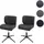Mendler Drehstuhl HWC-H42 Stoff/Textil dunkelgrau
