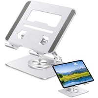 Pinyenr Tablet Ständer,Tabletständer Tablet Halterung Tisch Tablet Stand Tablethalter Tablet Ständer Höhenverstellbar 360° Drehbar und Verstellbar Geeignet für Mobiltelefone, Laptop Stand für Tablets