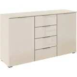 OTTO home Kombikommode 120 x 81 x 42 cm Beige / Glas Beige