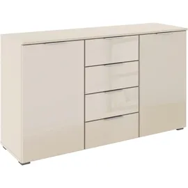 OTTO home Kombikommode 120 x 81 x 42 cm Beige / Glas Beige