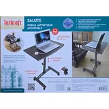 Tatkraft Salute Laptop Tisch höhenverstellbar Rolltisch 60x40 Braun NEU