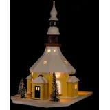 Erzgebirge Palast Lichterhäuser Uhlig Lichterhaus Seiffener Kirche - 40 cm