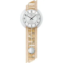 Wanduhr Holzgehäuse Aluminium-Zifferblatt - AMS Modell: 7423