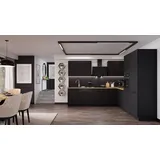 Küchen-Preisbombe Winkelküche Siena L-Form 280 cm Schwarz matt