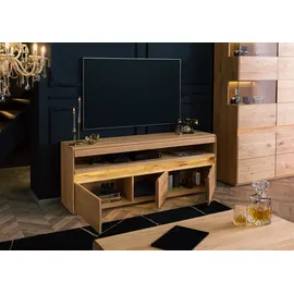 Massivmoebel24 CARDIFF TV-Board 165x44x63 cm Beige/Massivholz