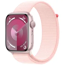 Apple Watch Series 9 GPS 45 mm Aluminiumgehäuse rosé, Sport Loop hellrosa One Size