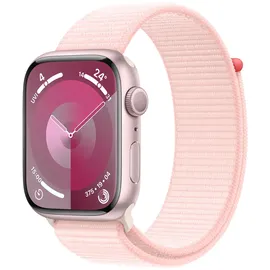 Apple Watch Series 9 GPS 45 mm Aluminiumgehäuse rosé, Sport Loop hellrosa One Size